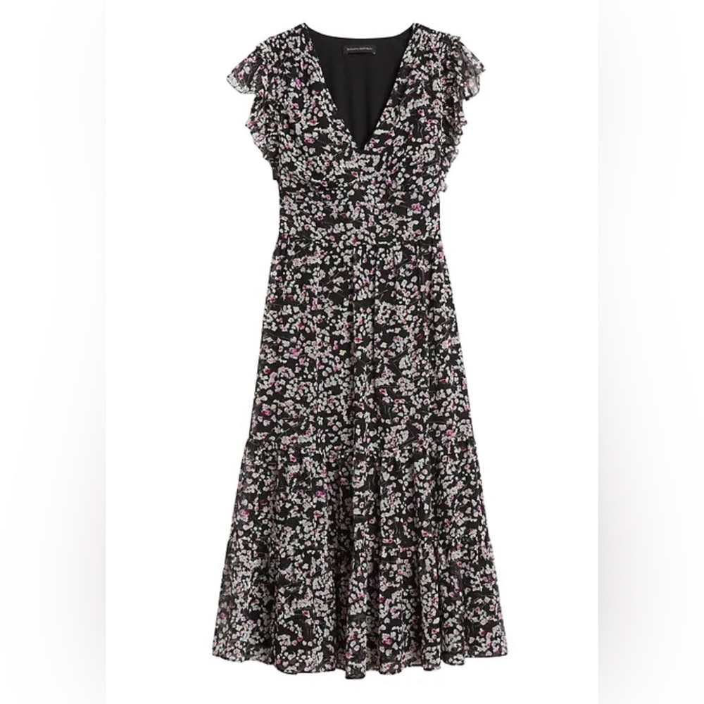 Banana Republic Ruffled Maxi Dress Size 6